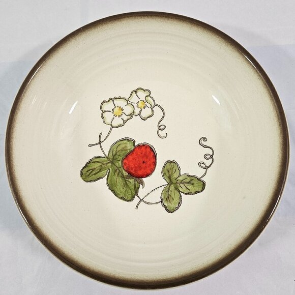 Vtg Metlox Poppytrail California Strawberry Ceramic Soup Salad Bowls – Set of 3 - Picture 14 of 16